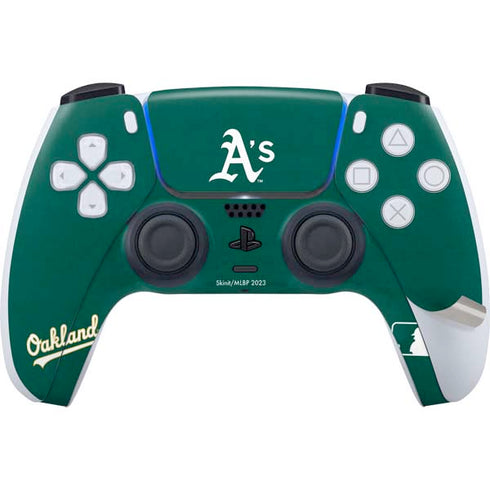 MLB Oakland Athletics - Solid Distressed PS5 Pro Disk Bundle  Skin